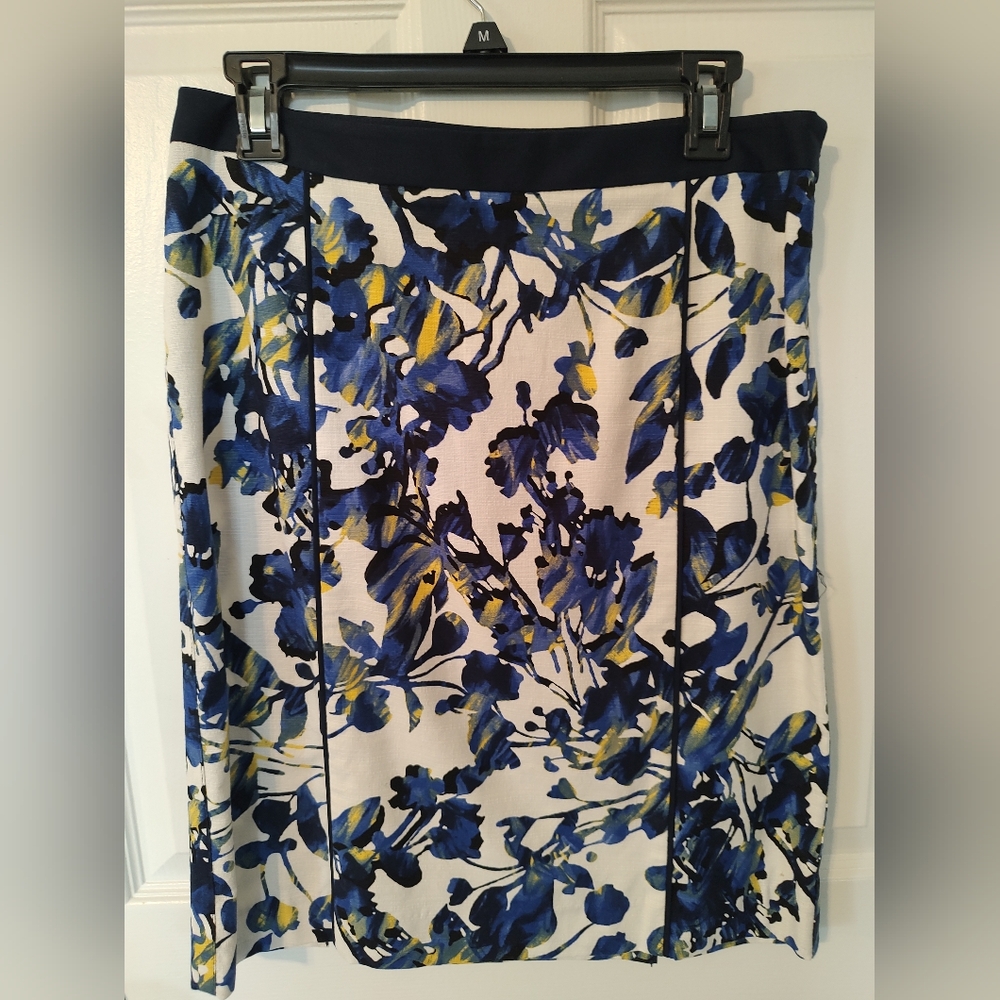Rafaella Blue, Black and Yellow Skirt Size 8